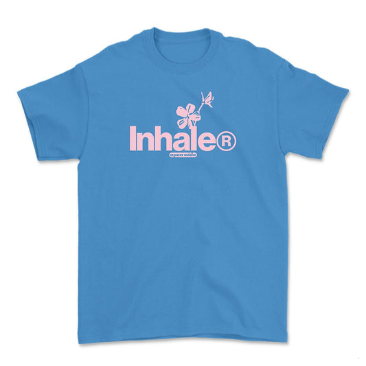 Open Wide Flower T-Shirt Blue