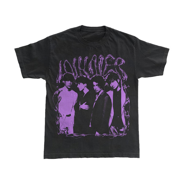 Purple Band Photo T-Shirt Black