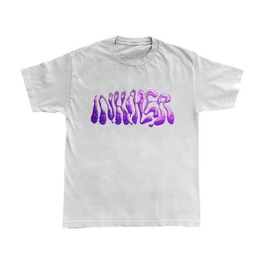 Purple Chrome Logo T-Shirt White