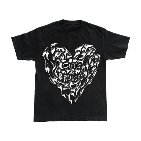 Cuts & Bruises Heart T-Shirt Black
